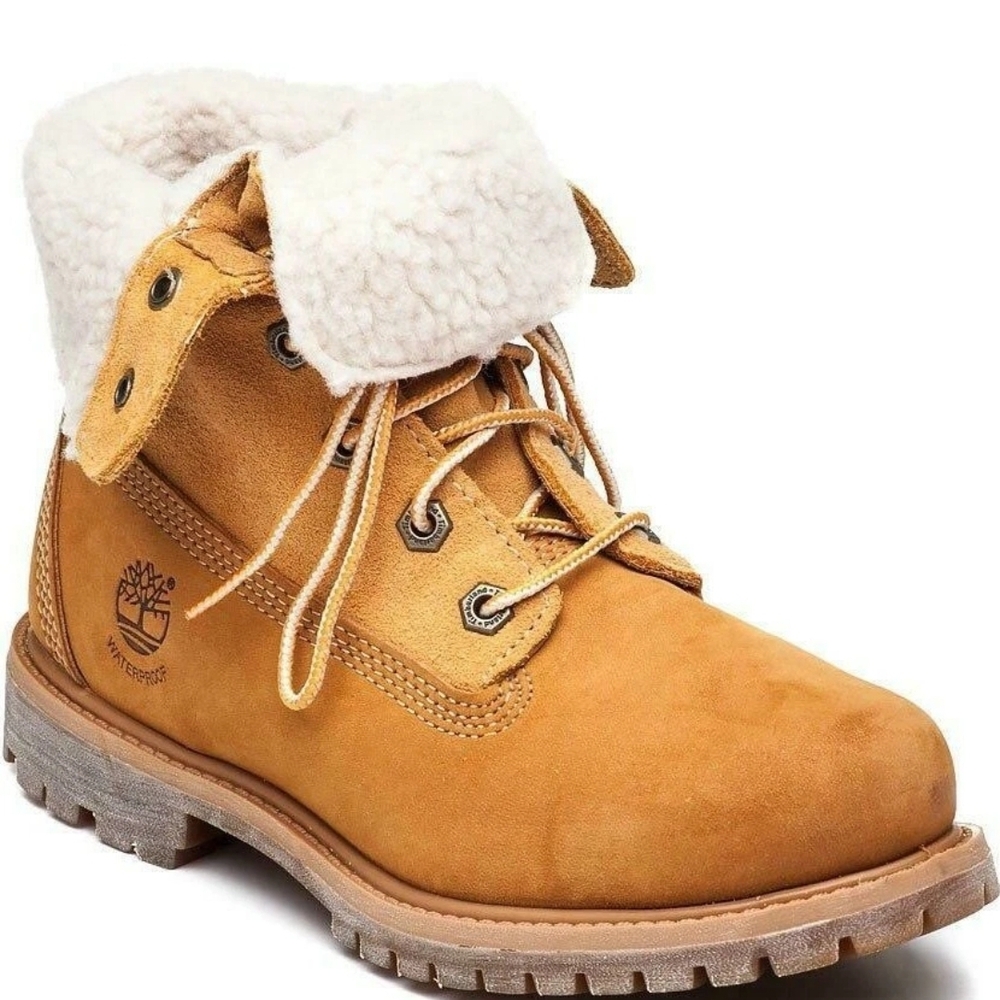 Women's Timberland AUTHENTICS WATERPROOF FOLD-DOWN Boots Teddy Fleece